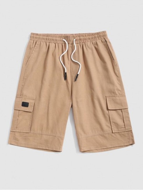 Drawstring Back Pocket Cargo Shorts