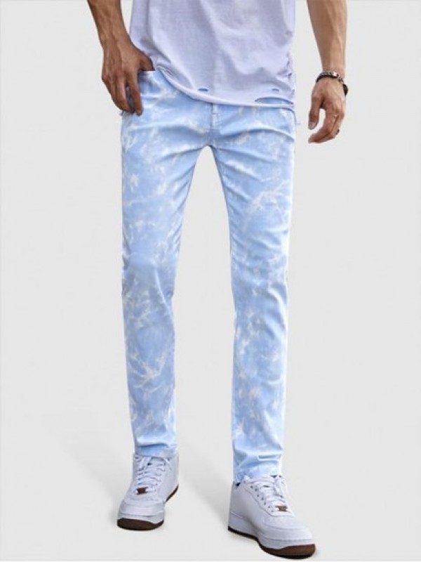 Cloud Wash Casual Jeans