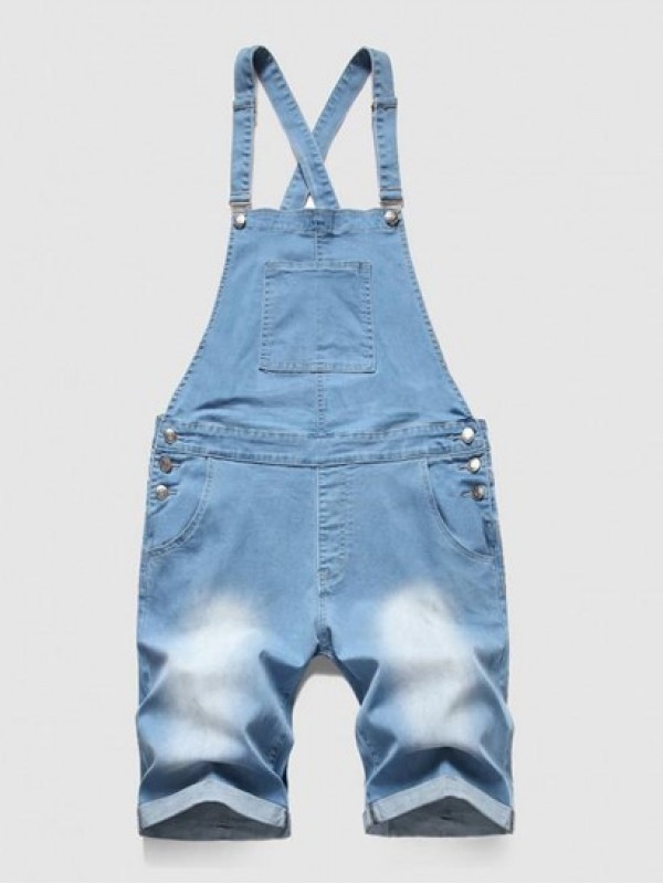 Pockets Casual Denim Jumpsuit