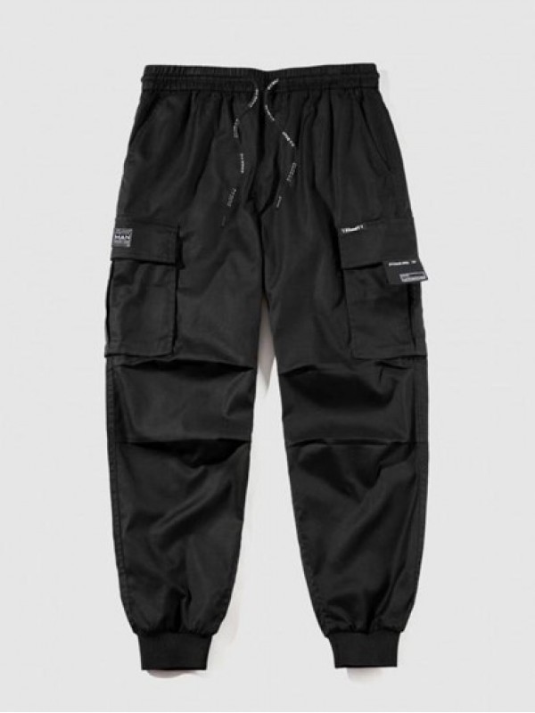 Patch Design Jogger Cargo Pants