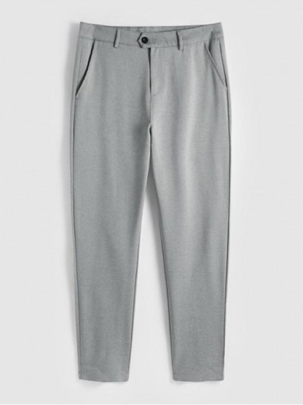 Pockets Tapered Dress Pants