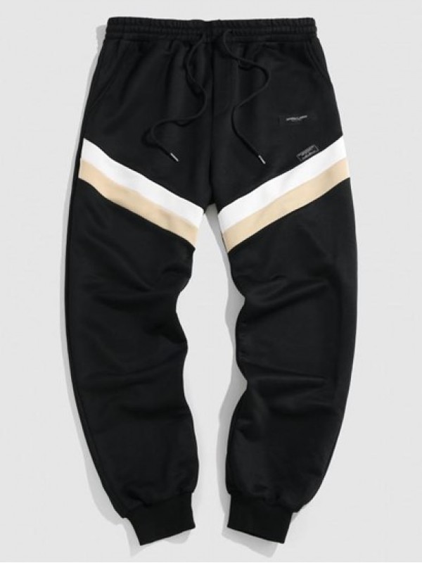 Colorblock Spliced Jogger Sweatpants