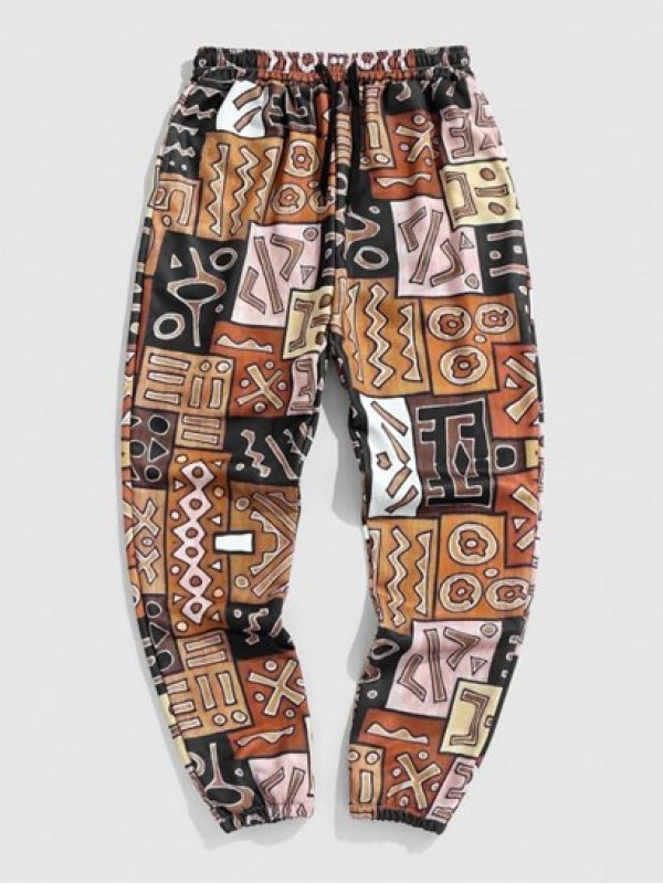 Ethnic Printed Jogger Sweatpants