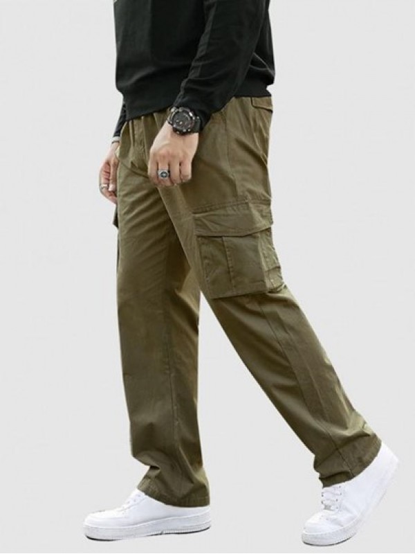 Drawstring Applique Cargo Pants