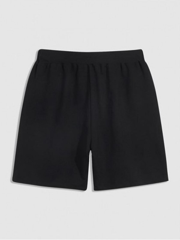 PARIS Drawstring Streetwear Sweat Shorts