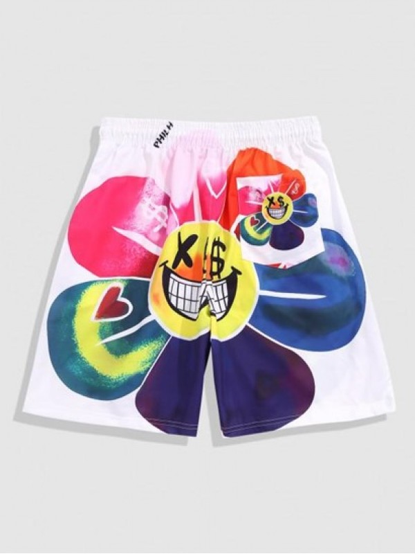 Naughty Miser Face Flower Shorts