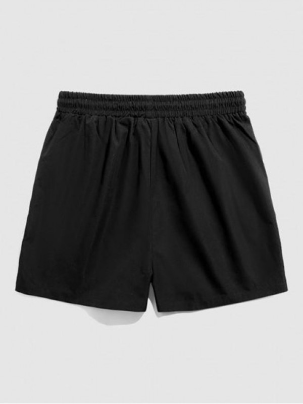 Brooklyn Letter Printed Drawstring Streetwear Basketball Shorts