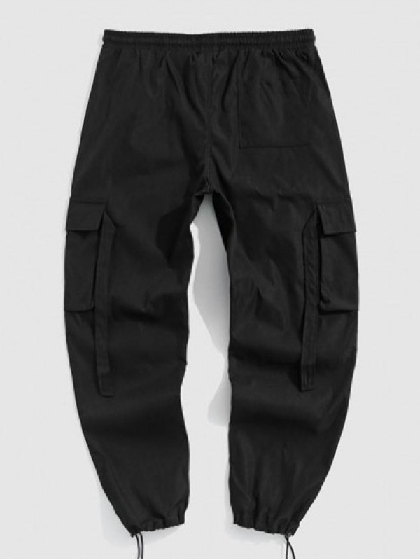 Multi-pocket Drawstring Leg Cargo Pants