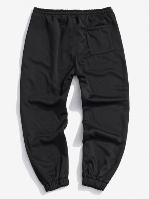 Fleece Lined Letter Jogger Sweatpants