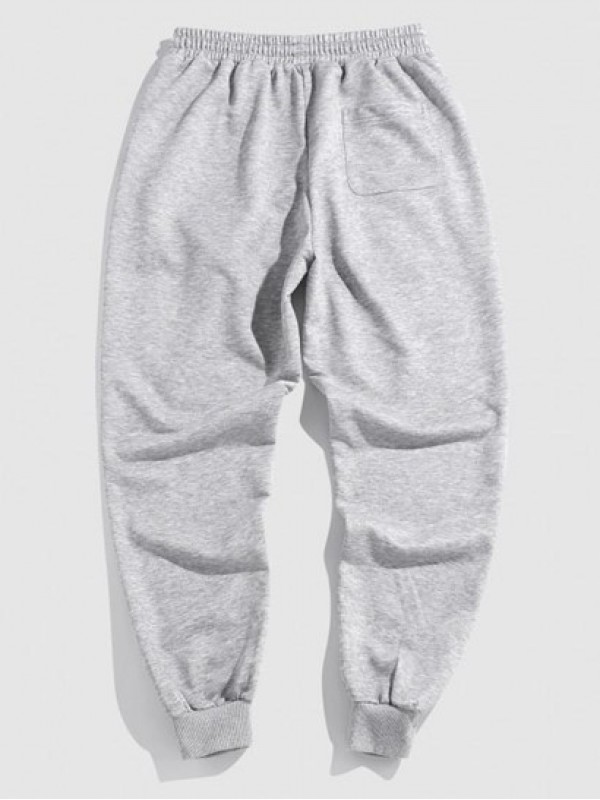 Letters Print Heathered Sweatpants