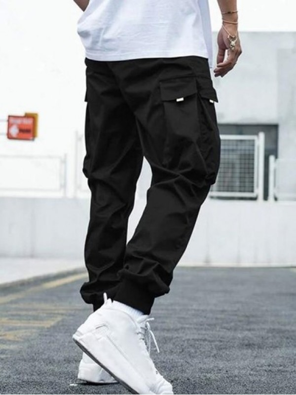 Flap Pocket Drawstring Techwear Cargo Pants