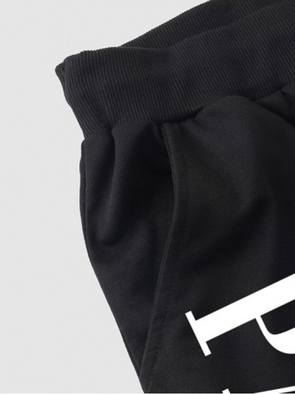 PARIS Drawstring Streetwear Sweat Shorts