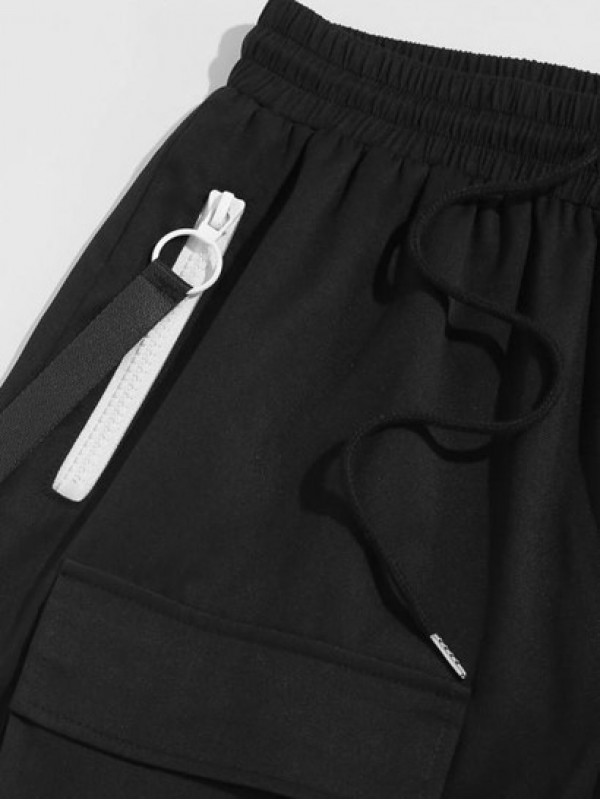 Smile Graphic Zip Cargo Shorts