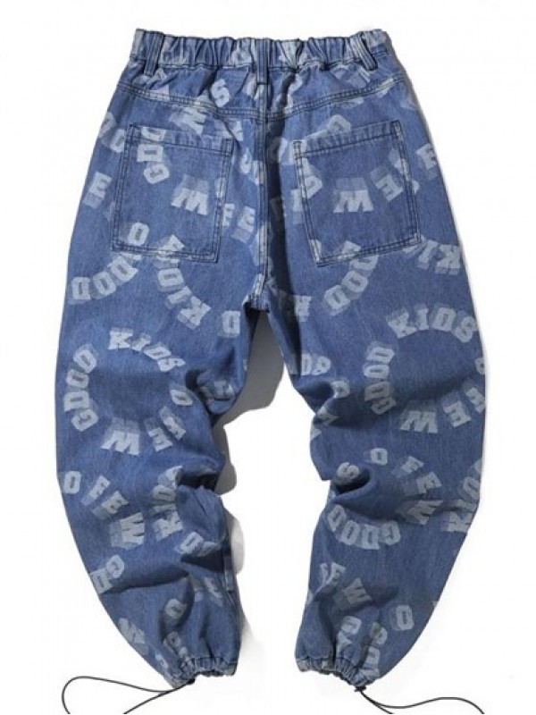 Letters Print Joggers Jeans