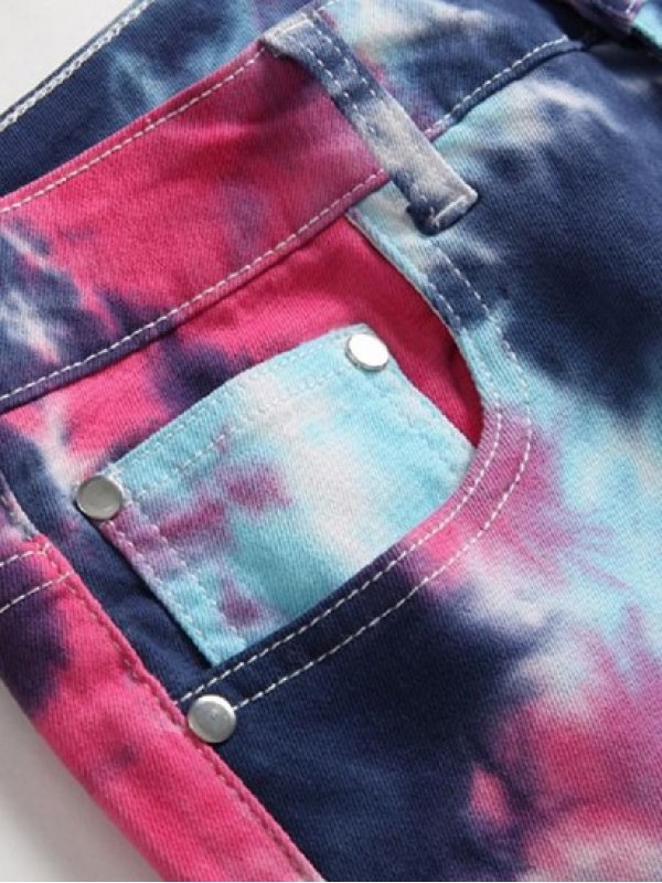 Tie Dye Straight Jeans