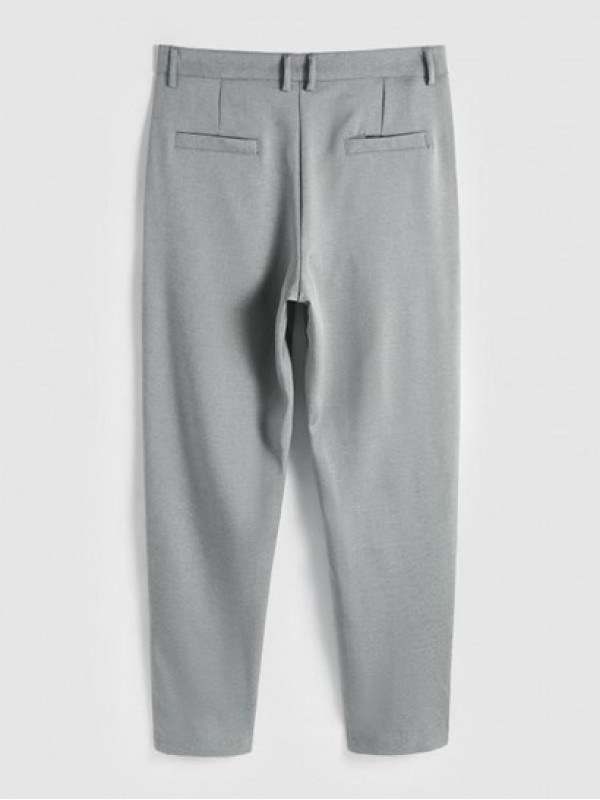 Pockets Tapered Dress Pants