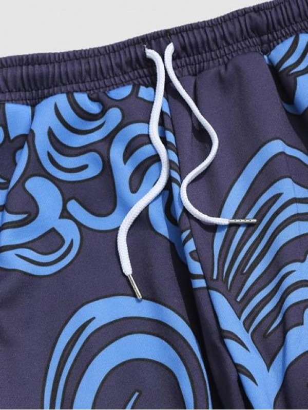 Dragon Graphic Y2K Aesthetic Oriental Sweatpants