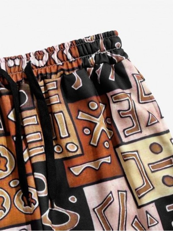 Ethnic Printed Jogger Sweatpants