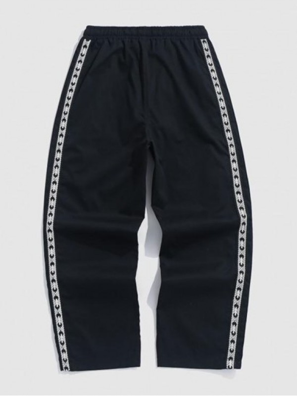 Drawstring Woven Tape Sides Pants