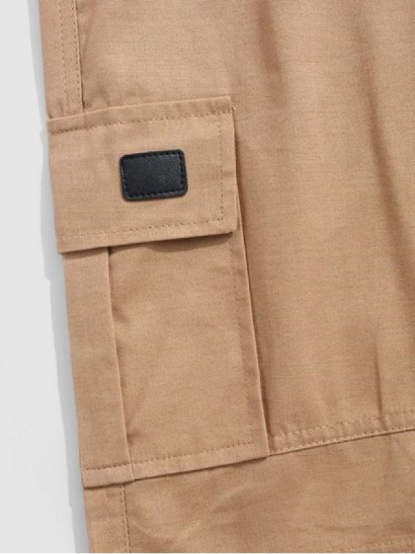 Drawstring Back Pocket Cargo Shorts