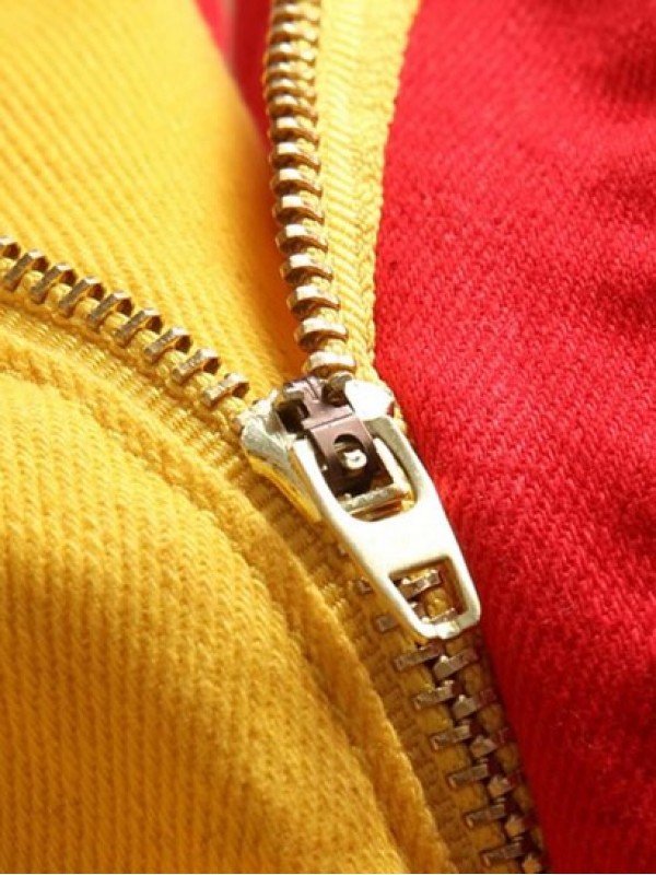 Colorblock Two Tone Zipper Fly Jeans