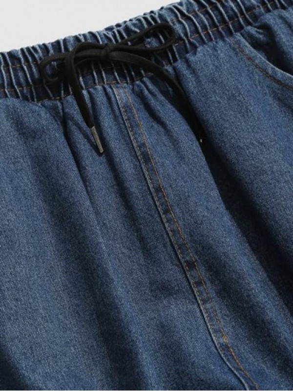 Letter Wide Leg Baggy Jeans