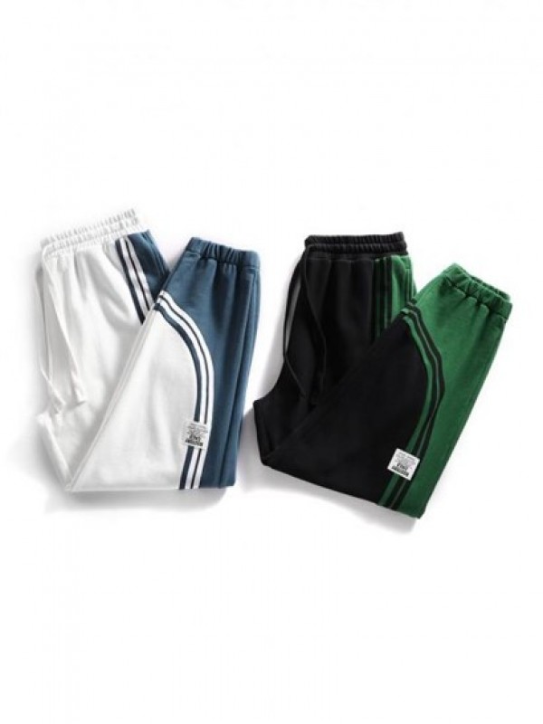 Two Tone Color Drawstring Jogger Pants