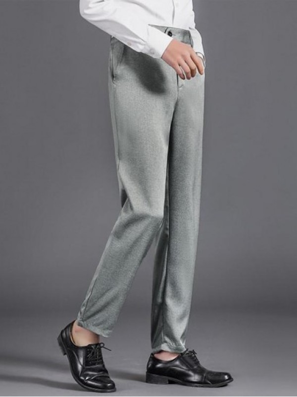 Pockets Tapered Dress Pants