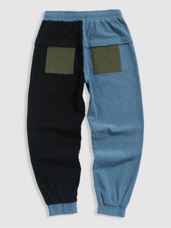 Colorblock Corduroy Jogger Pants