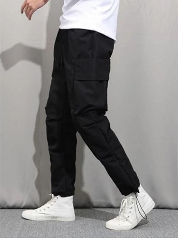 Toggle Drawstring Ruched Cargo Pants